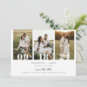 Moderner QR-Code für Fotomaterial Save the Date Einladung (Stehend Vorderseite)