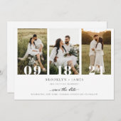 Moderner QR-Code für Fotomaterial Save the Date Einladung (Vorne/Hinten)