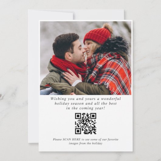 Moderner QR-Code für Goldene Weihnachten 2 FOTO (Rückseite)