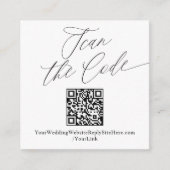 Moderner QR-Code für Hochzeiten auf der Website - Begleitkarte (Vorderseite)