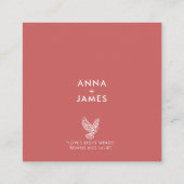 Moderner QR-Code für Hochzeiten - Minimalistisches Begleitkarte (Rückseite)