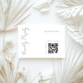 Moderner QR-Code für Hochzeiten RSVP Karte