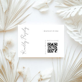 Moderner QR-Code für Hochzeiten RSVP Karte