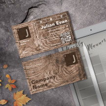 Moderner QR-Code für holzgraue Typografie