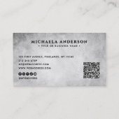 Moderner QR-Code für Industrie und Soziales Visitenkarte (Rückseite)