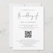 Moderner QR Code für jede Farbhochzeit Einladung (Vorderseite)