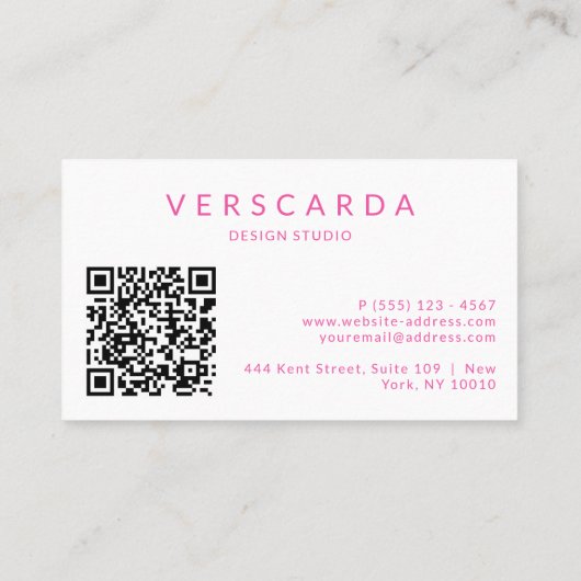 Moderner QR-Code für kleine Unternehmen oder Mitar Visitenkarte (Rückseite)