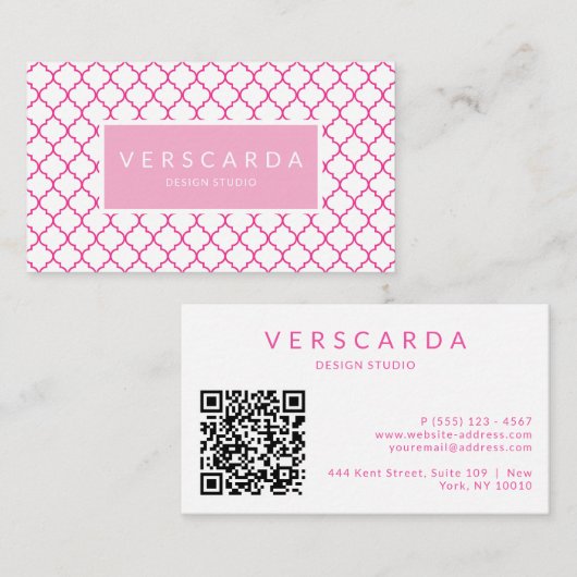 Moderner QR-Code für kleine Unternehmen oder Mitar Visitenkarte (Vorne/Hinten)