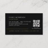 Moderner QR-Code für Klempner Visitenkarte (Rückseite)