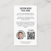 Moderner QR-Code für Marketing bei Buchveröffentli Visitenkarte (Rückseite)