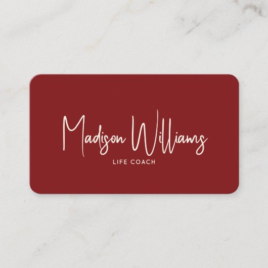 Moderner QR-Code für minimale Lebensdauer | Cherry Visitenkarte (Vorderseite)