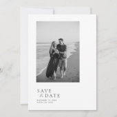 Moderner QR-Code für Minimalistisch 2 Foto Save The Date (Vorderseite)