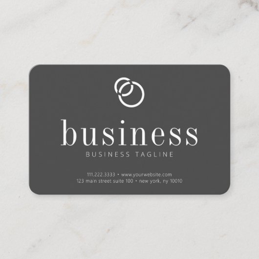 Moderner QR-Code für Minimalistische Chic-Logos Visitenkarte (Vorderseite)