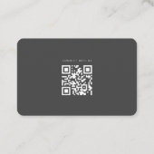 Moderner QR-Code für Minimalistische Chic-Logos Visitenkarte (Rückseite)