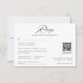 Moderner QR-Code für Minimalistische Hochzeiten in RSVP Karte (Vorderseite)