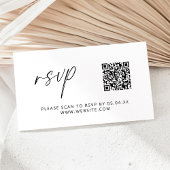 Moderner QR-Code für Minimalistische Hochzeiten UA Begleitkarte