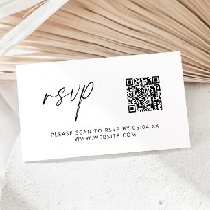 Moderner QR-Code für Minimalistische Hochzeiten UA Begleitkarte