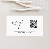 Moderner QR-Code für Minimalistische Hochzeiten UA Begleitkarte
