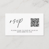 Moderner QR-Code für Minimalistische Hochzeiten UA Begleitkarte (Vorderseite)