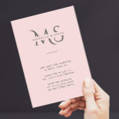 Moderner QR-Code für Minimalistische Rosa Hochzeit Einladung