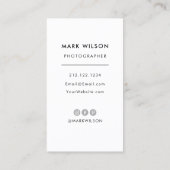 Moderner QR-Code für Minimalistische Typografie Visitenkarte (Rückseite)