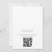 Moderner QR-Code für minimalistisches Foto Einladung (Rückseite)