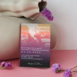 Moderner QR-Code für minimalistisches Foto Einladung