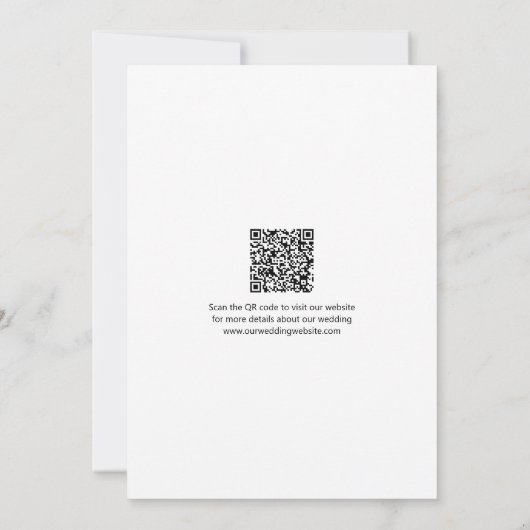 Moderner QR-Code für Multi-Fotos Save the Date Hoc Einladung (Rückseite)
