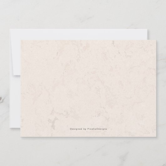 Moderner QR-Code für neutrale Farben Save the Date (Rückseite)