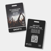 Moderner QR-Code für Personalisierten Zugang Ausweis (Vorder- & Rückseite)