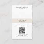 Moderner QR-Code für professionelle Anwälte auf Vi Visitenkarte (Rückseite)