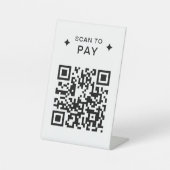 Moderner QR-Code für Restaurants scannen, um einfa Sockelschild (Vorderseite)