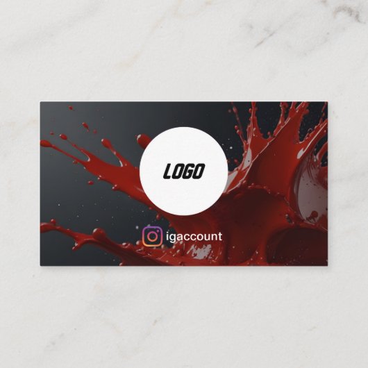 Moderner QR-Code für rote Maler Visitenkarte (Rückseite)