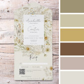 Moderner QR-Code für rustikal getrocknete Milchpro All In One Einladung