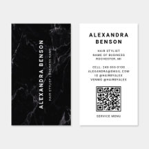 Moderner QR-Code für Schwarz-Weiß-Marmor