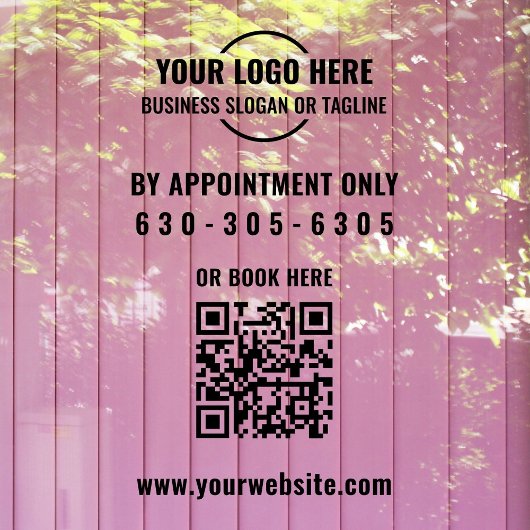 Moderner QR-Code für schwarze Logos nur bei Ernenn Fensteraufkleber