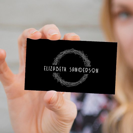 Moderner QR-Code für schwarze Unternehmen Visitenkarte