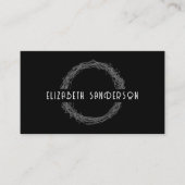 Moderner QR-Code für schwarze Unternehmen Visitenkarte (Vorderseite)