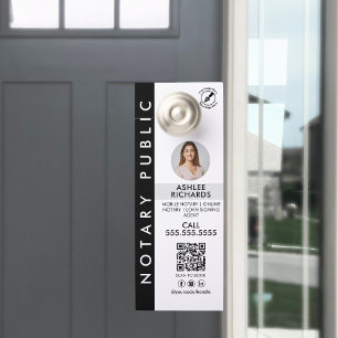 Moderner QR-Code für Schwarzweiß-Logos - Notare Öf Türanhänger