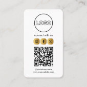 Moderner QR-Code für Social-Media-Karten Visitenkarte (Vorderseite)