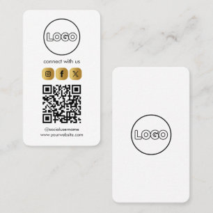 Moderner QR-Code für Social-Media-Karten Visitenkarte