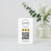 Moderner QR-Code für Social-Media-Karten Visitenkarte (Stehend Vorderseite)