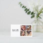 Moderner QR-Code für Social Media-Netzwerke Visitenkarte (Stehend Vorderseite)