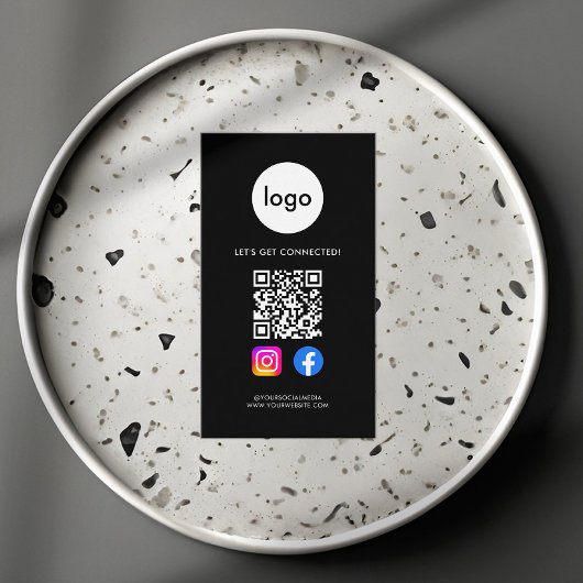 Moderner QR-Code für soziale Medien Visitenkarte