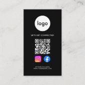 Moderner QR-Code für soziale Medien Visitenkarte (Vorderseite)