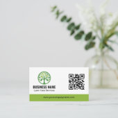 Moderner QR-Code für umweltfreundliche, Öko-freund Visitenkarte (Stehend Vorderseite)