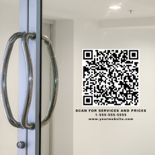 Moderner QR-Code für Unternehmen Fensteraufkleber