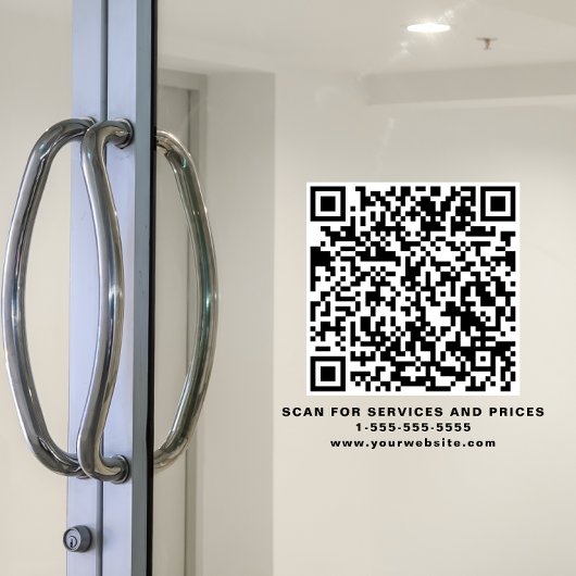 Moderner QR-Code für Unternehmen Fensteraufkleber