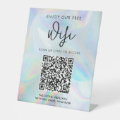 Moderner QR-Code für Unternehmen - Holografischer Sockelschild (Vorderseite)