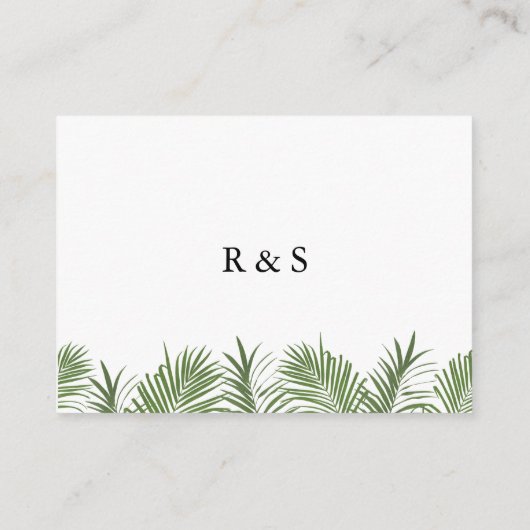 Moderner QR-Code für Wasserfarbenpalme Begleitkarte (Rückseite)